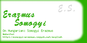 erazmus somogyi business card